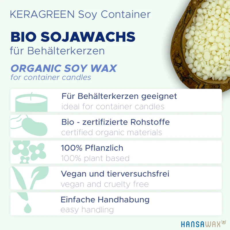 Bio-Sojawachs für Behälterkerzen 'Keragreen Soy Container' - Image 4