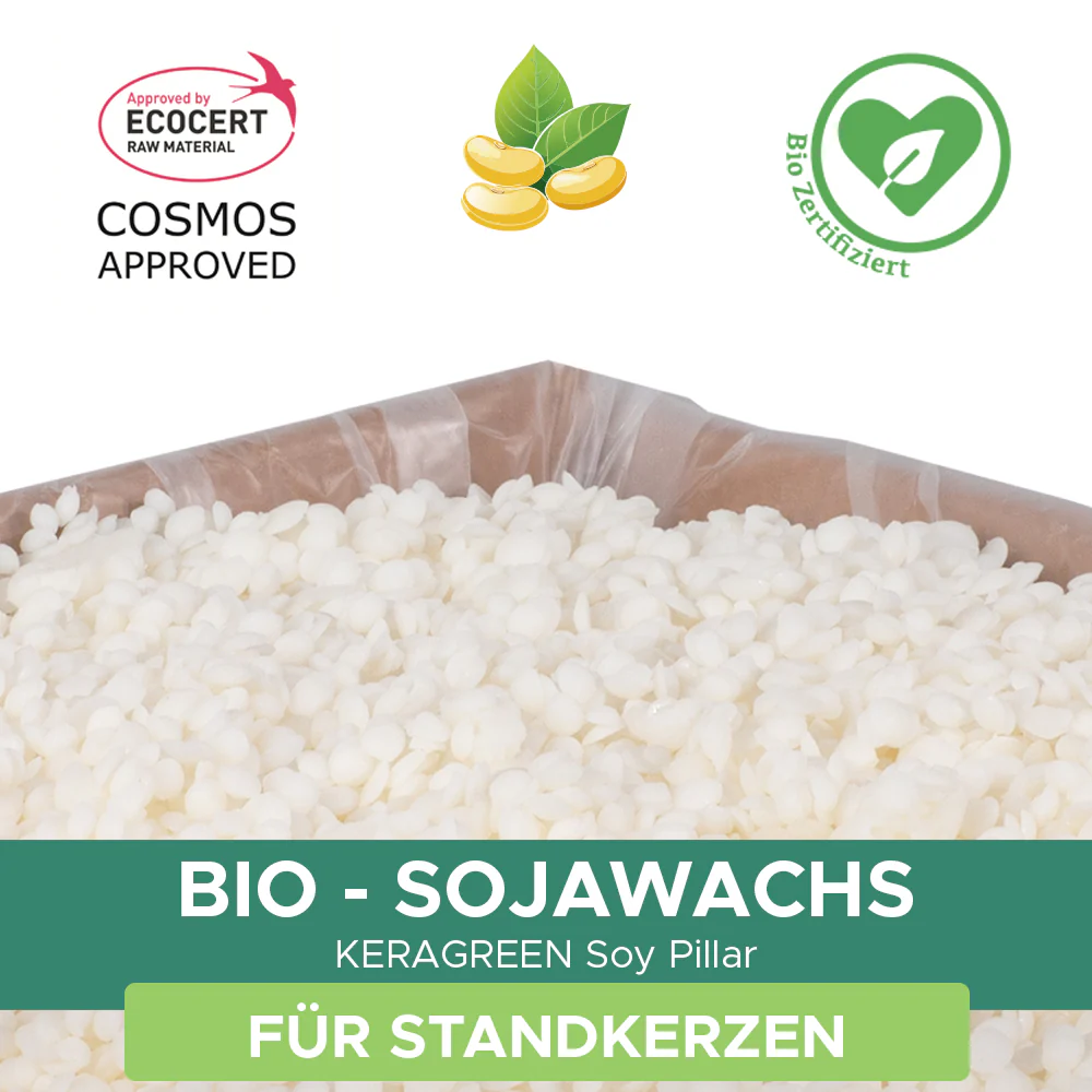 Bio-Sojawachs für Standkerzen 'Keragreen Soy Pillar' - Image 3