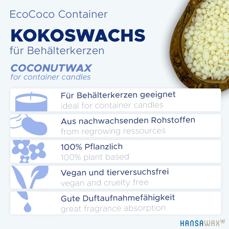 Kokoswachs für Behälterkerzen 'EcoCoco Container' - Image 4
