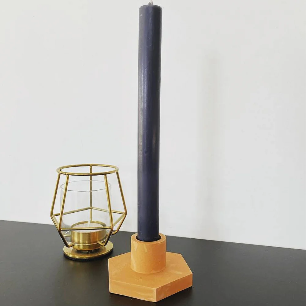Silikonform: Sechseckiger Kerzenhalter - Image 3