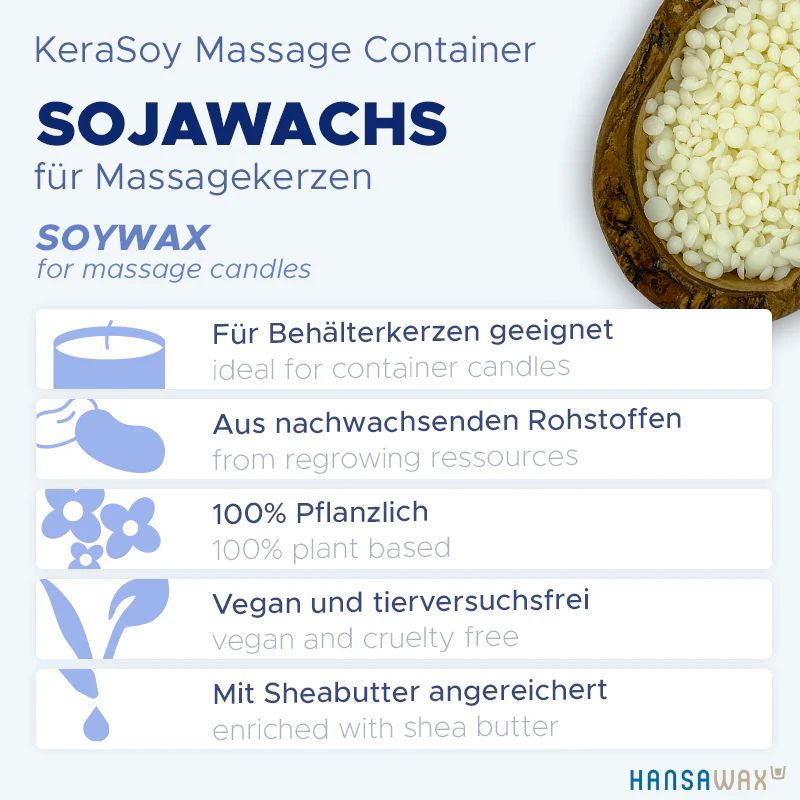 Soja Massagewachs 'KeraSoy Massage Container' - Image 4